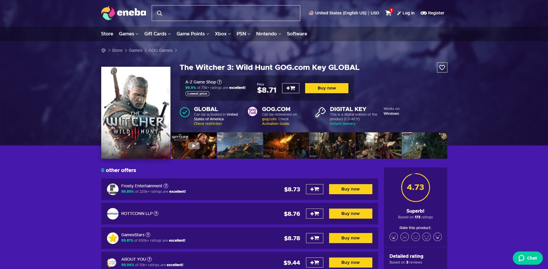 Eneba The Witcher 3 Game
