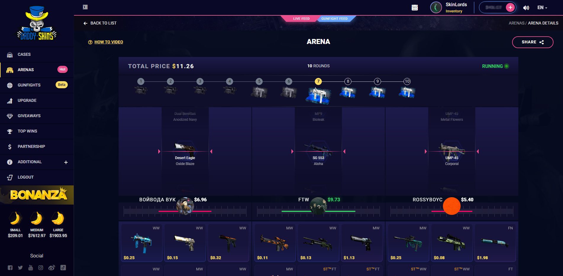 DaddySkins Case Unboxing Arena Battle