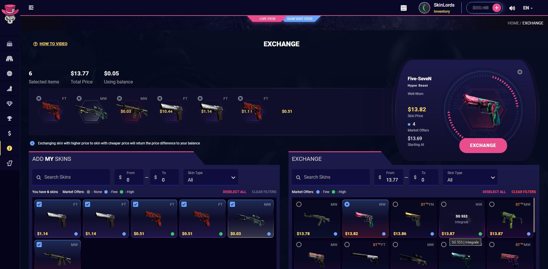DaddySkins Skins Exchange