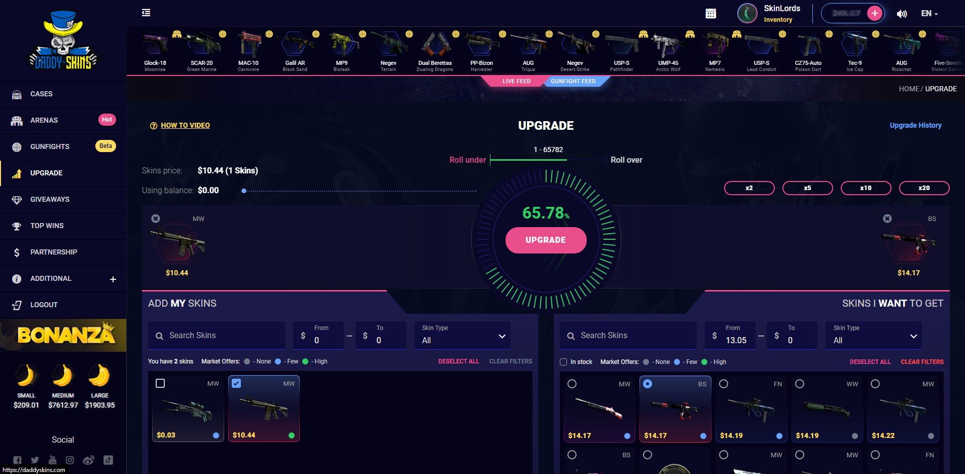 DaddySkins Upgrader Gamemode