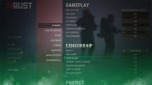 How to Turn Off Showing Blood in Rust