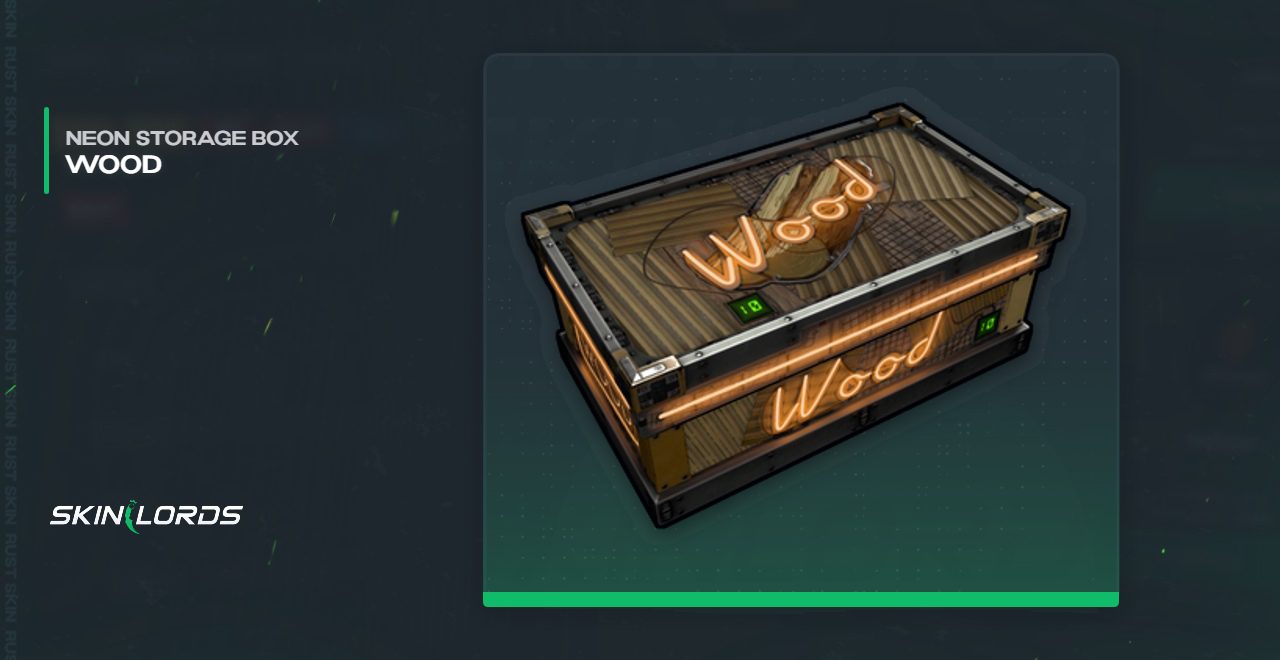 Neon Wood Storage Box