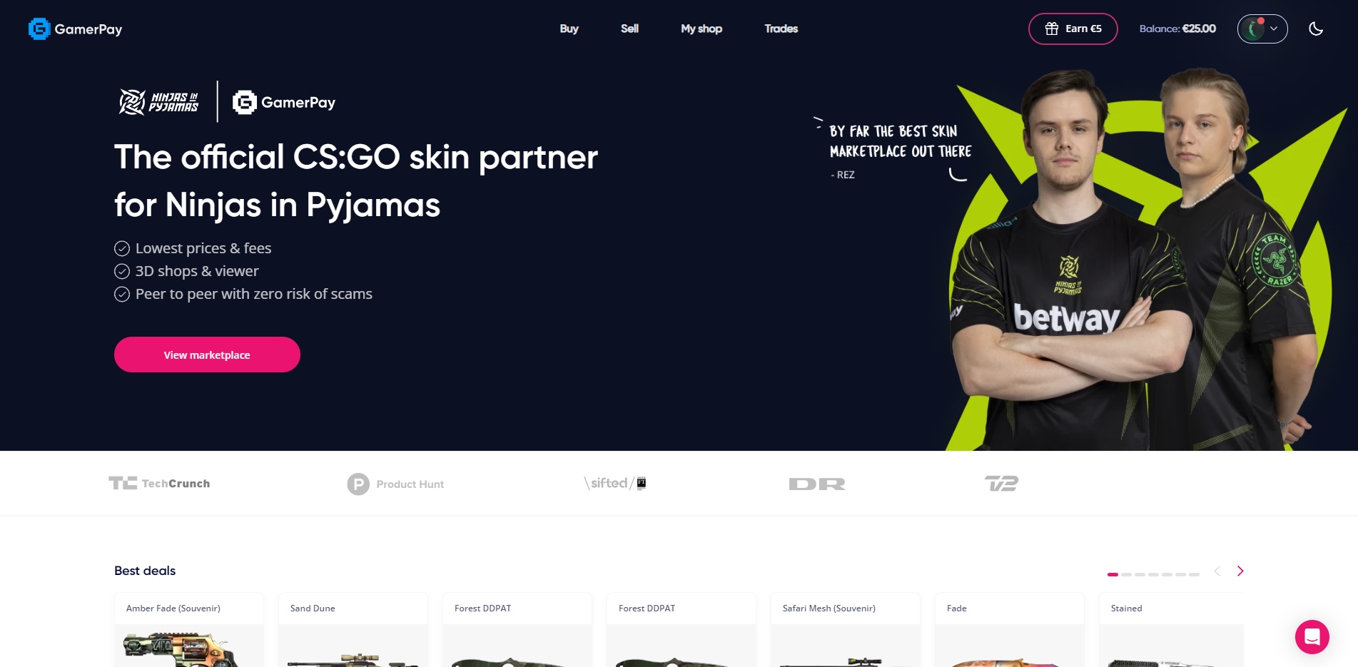 GamerPay Home Landing Page