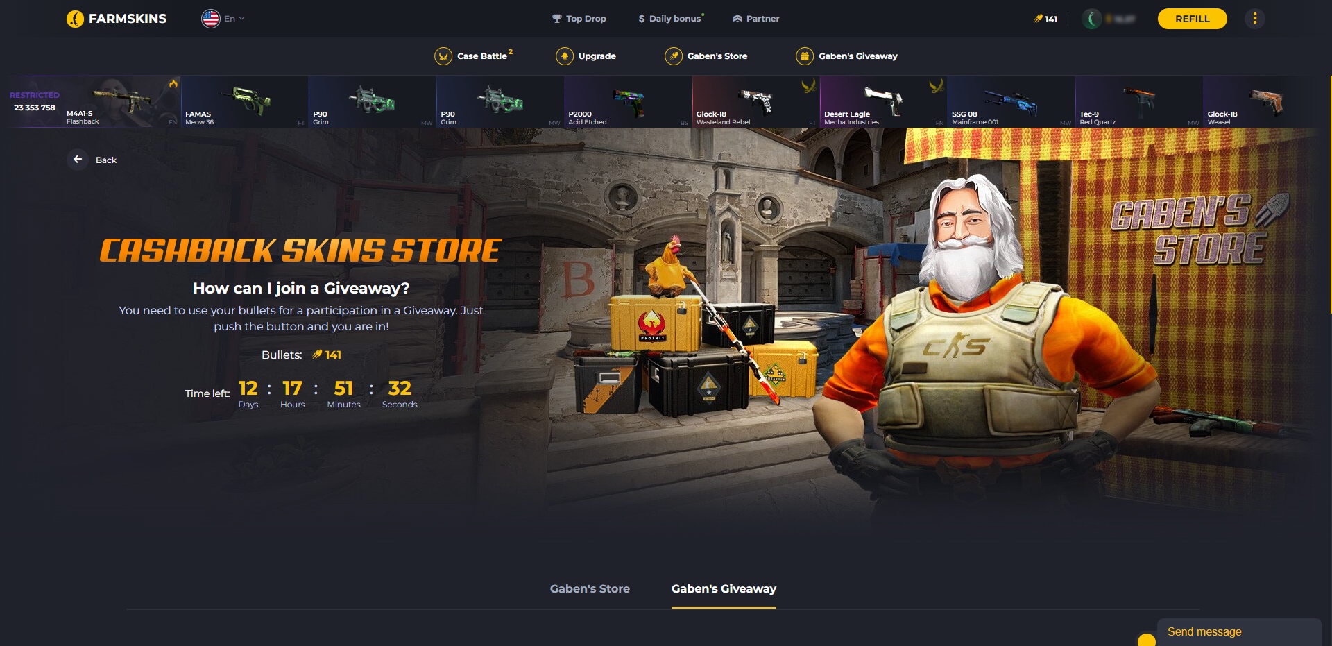 Farmskins Gaben's Store Page