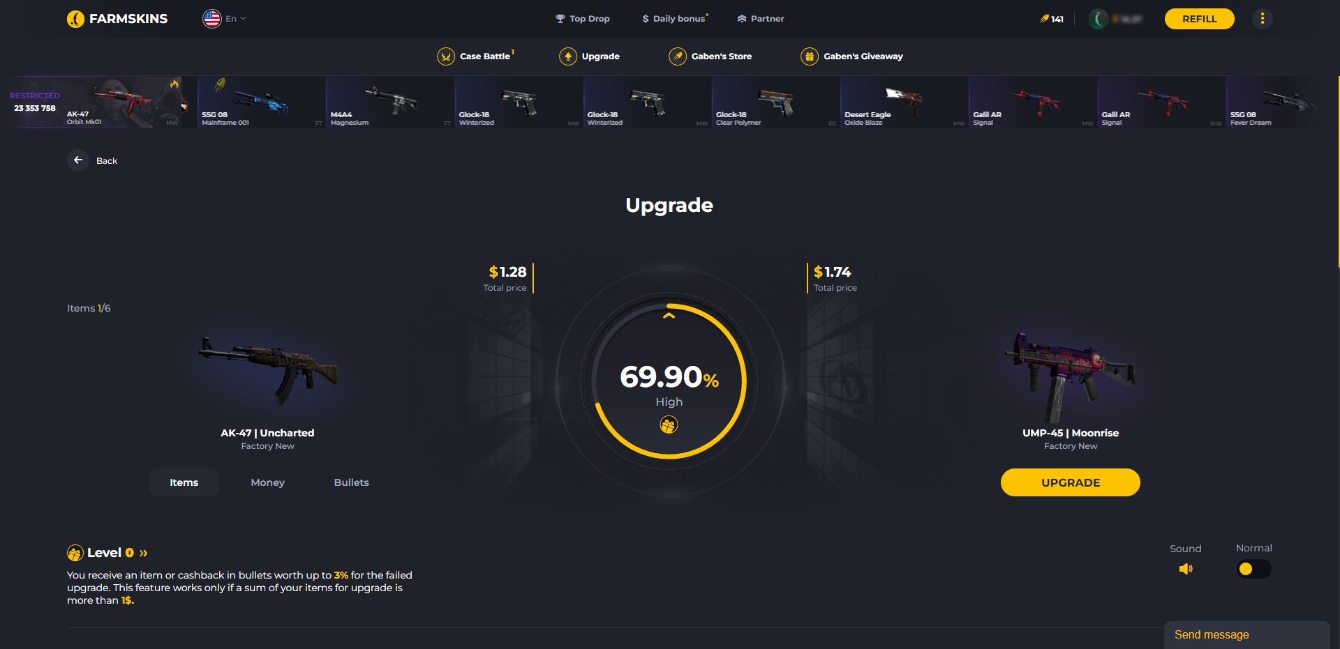 Farmskins Upgrader Gamemode