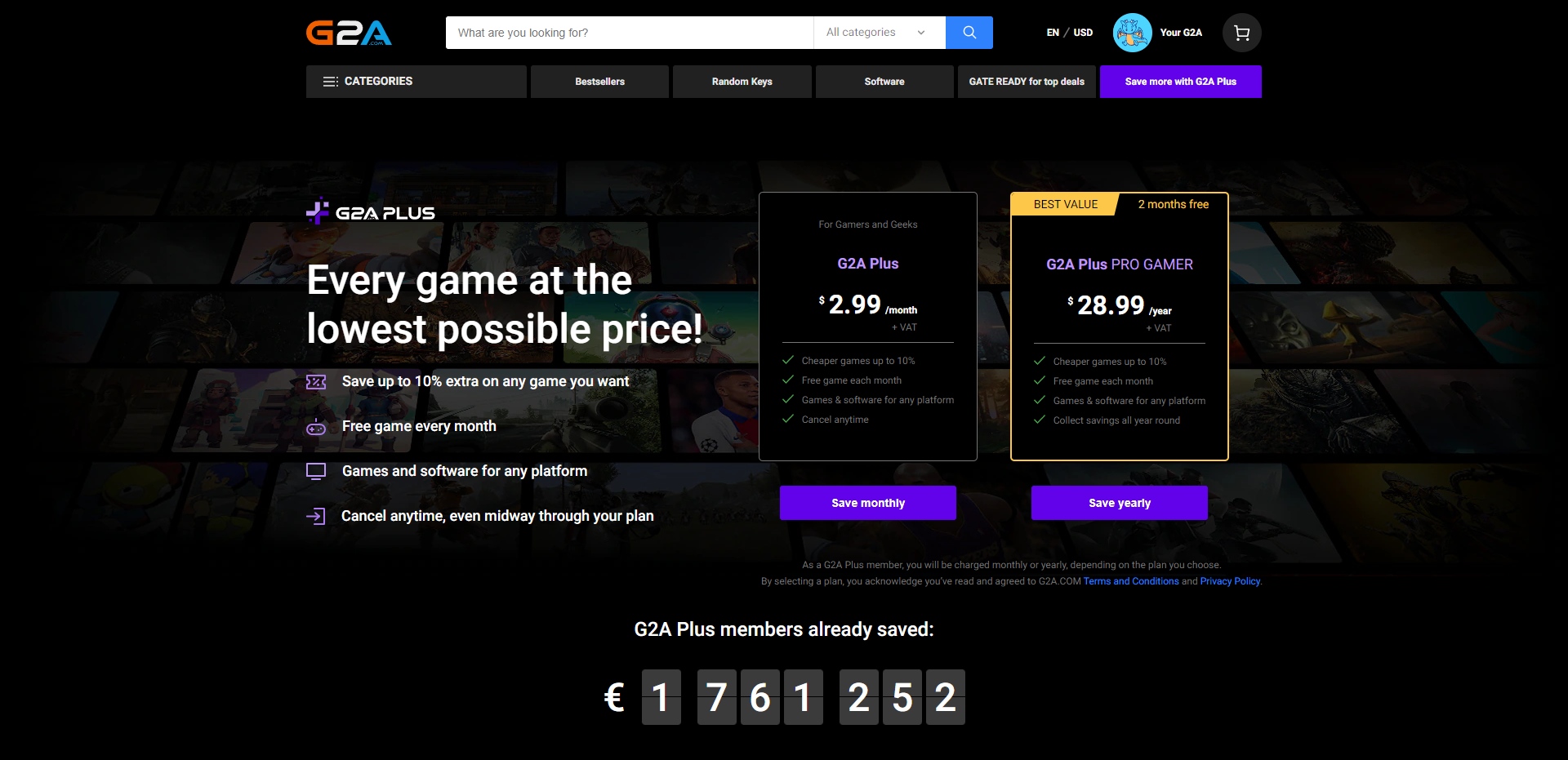 G2A.com Plus Subscription
