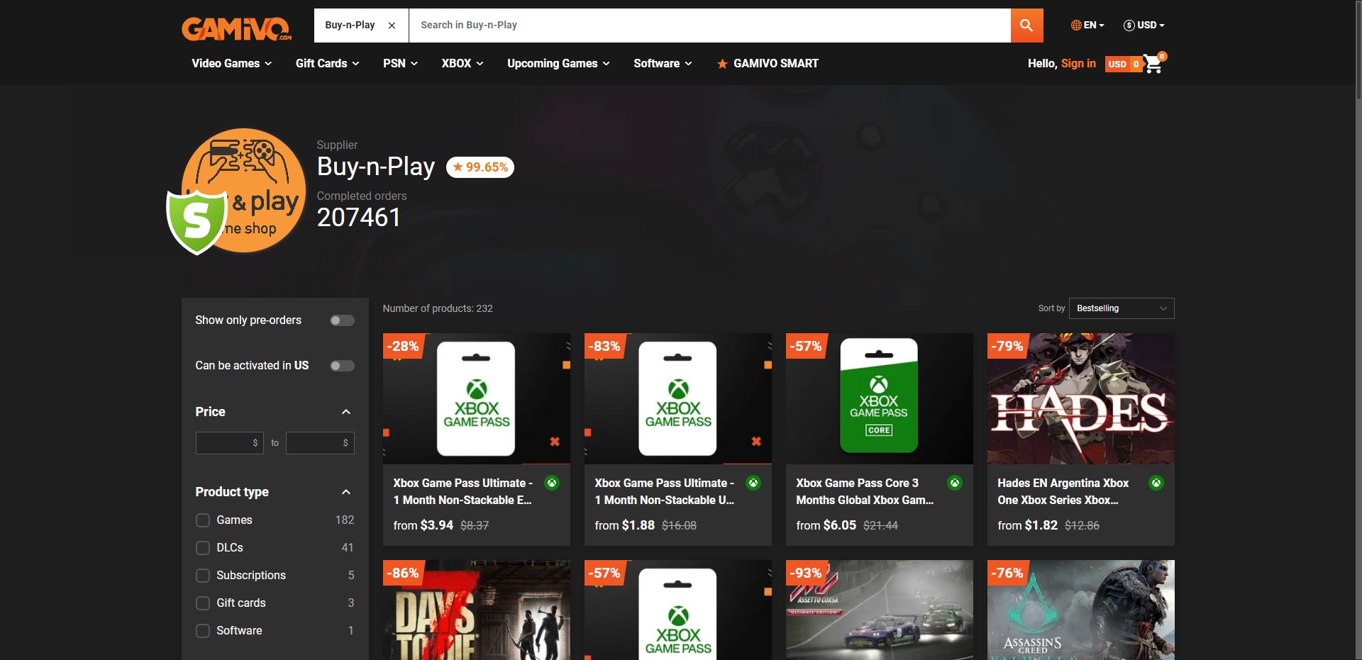 Gamivo.com Buy-n-Play Game Supplier Overview