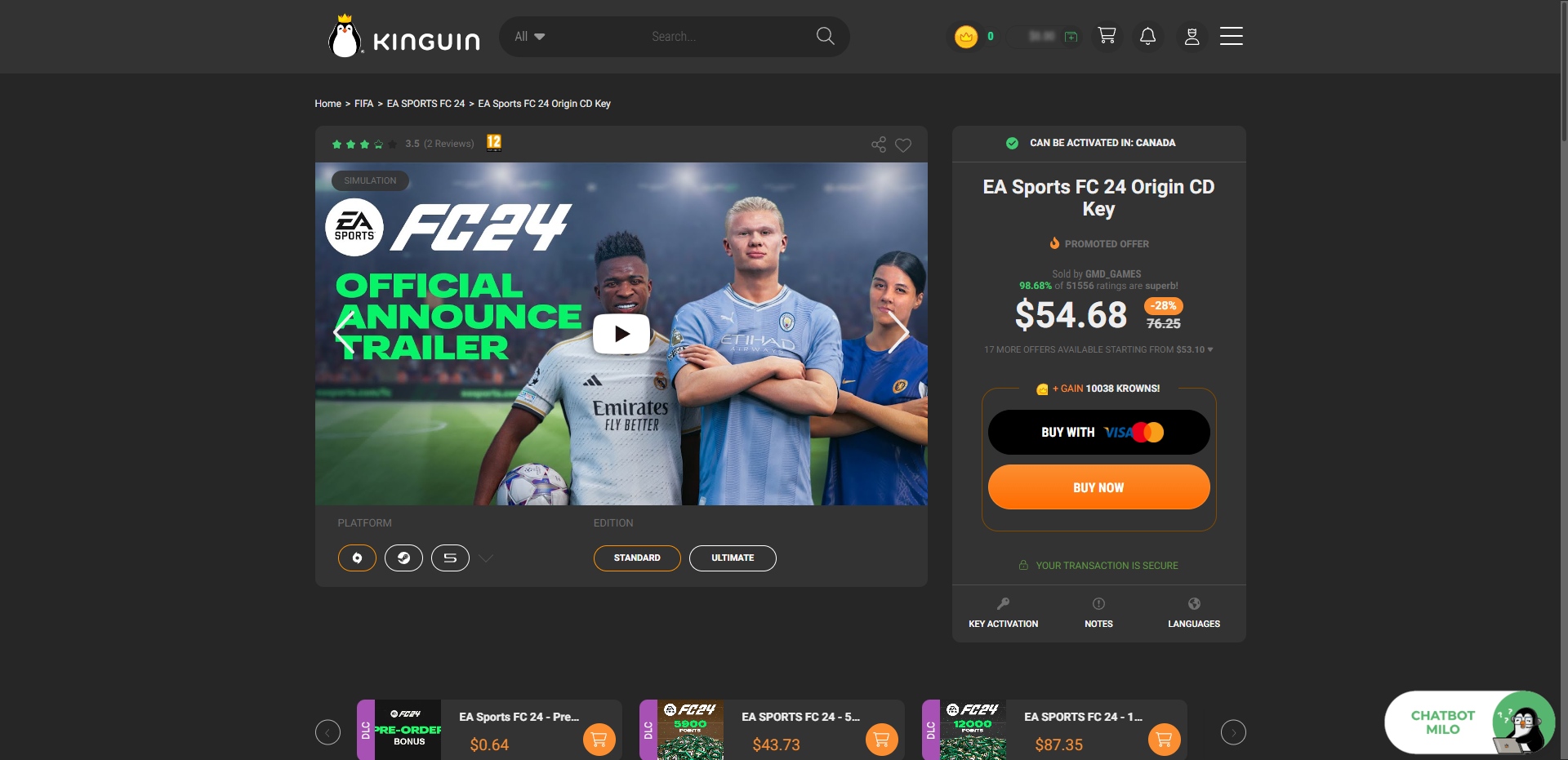 Kinguin EA Sports FC24 Game Key