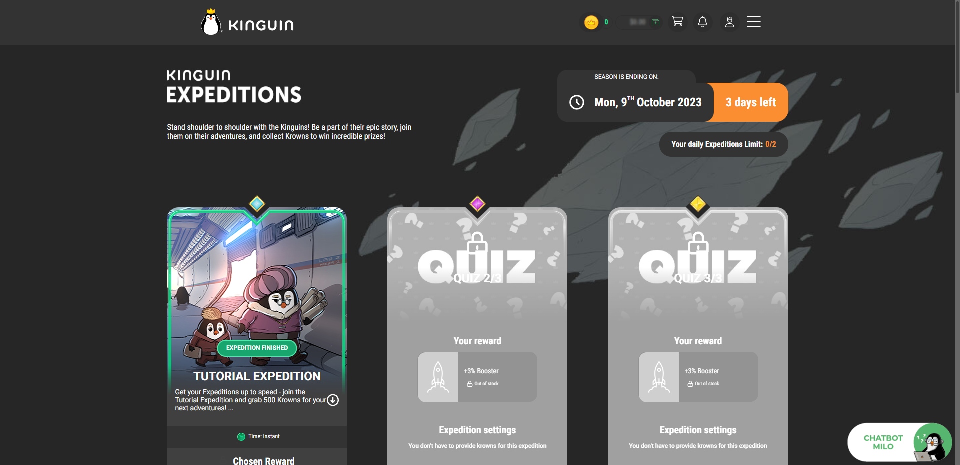 Kinguin Expeditions Page