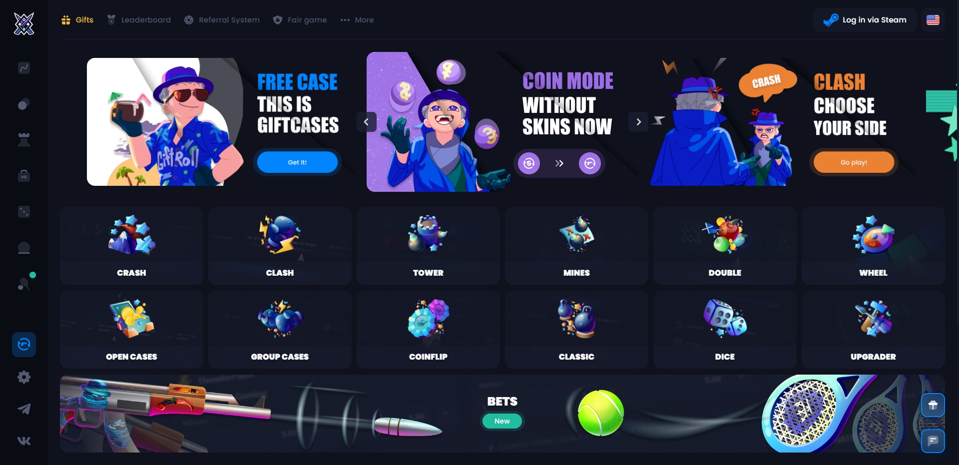 KnifeX Home Landing Page