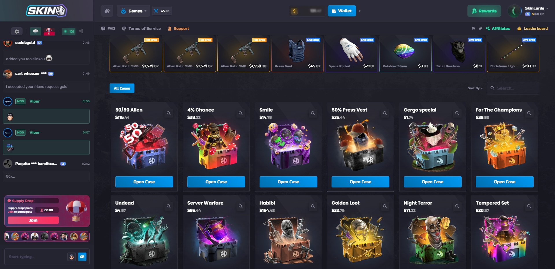 SkinBet Case Opening Overview