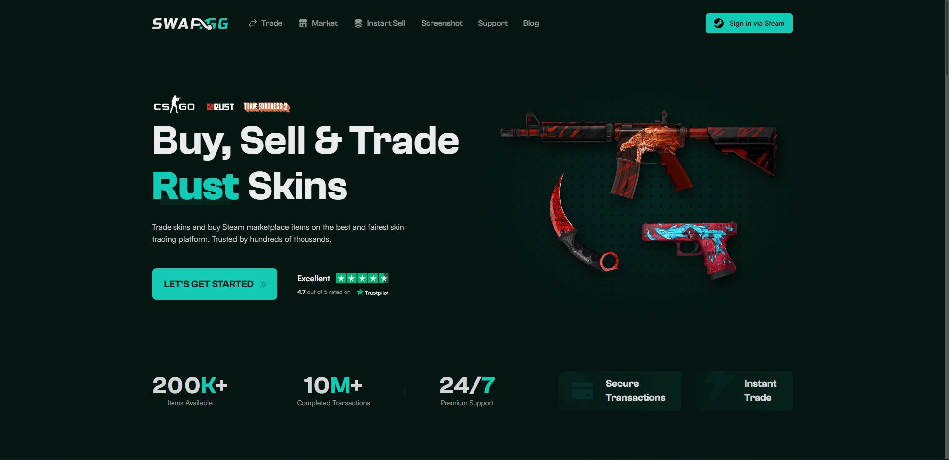Swap.GG Home Landing Page