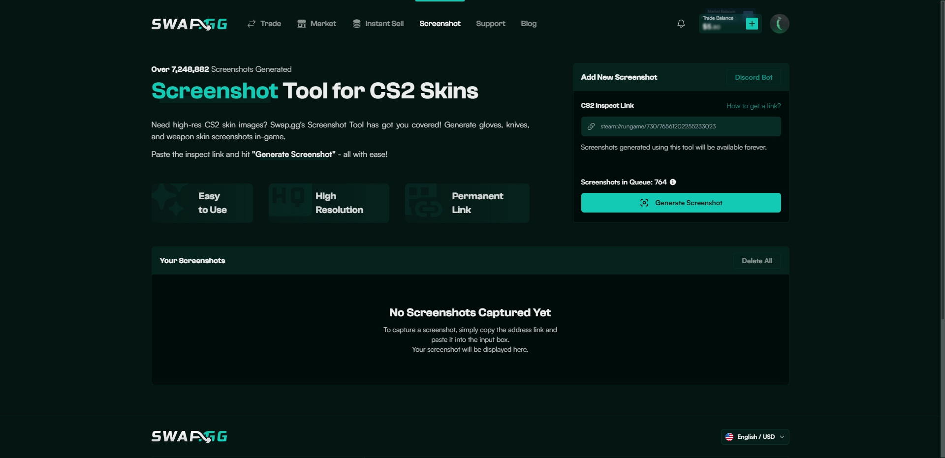 Swap.GG Screenshot Generator Tool