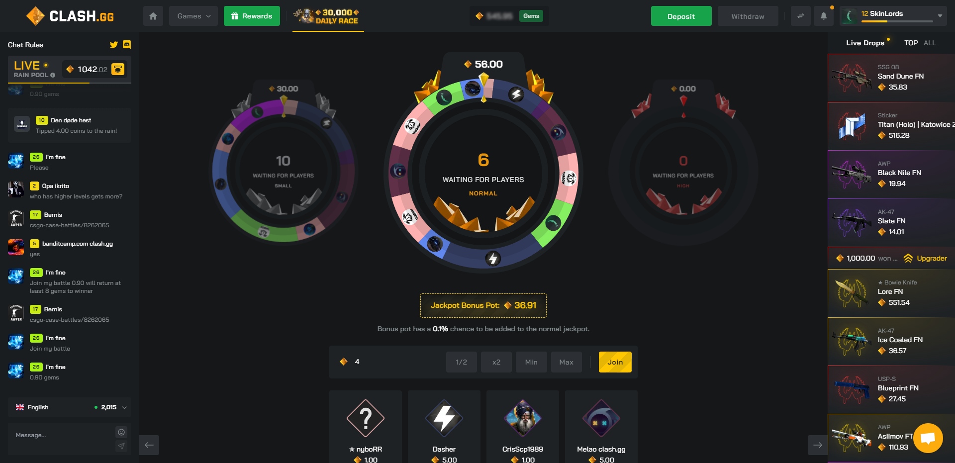 ClashGG Jackpot Gamemode