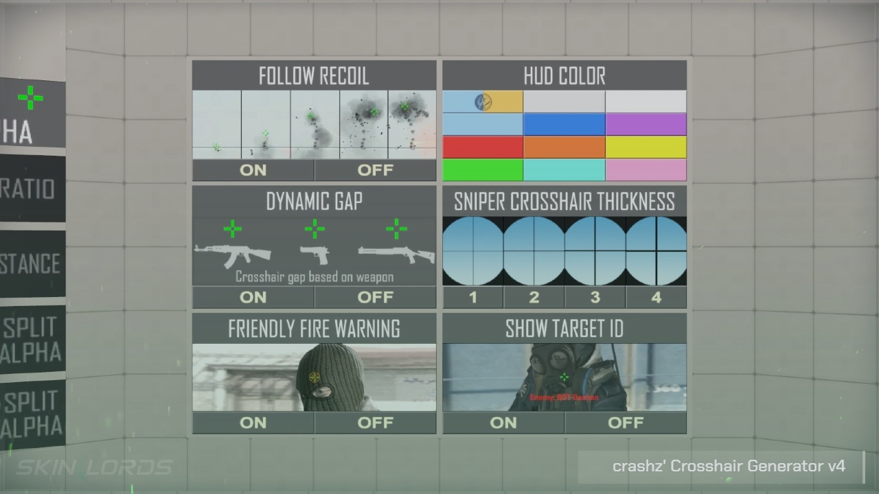 crashz' Crosshair Generator v4 CS2 Workshop Map