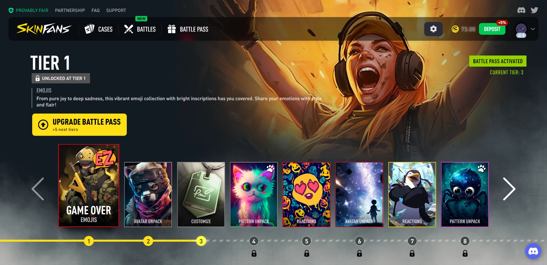 SKINFANS Battle Pass