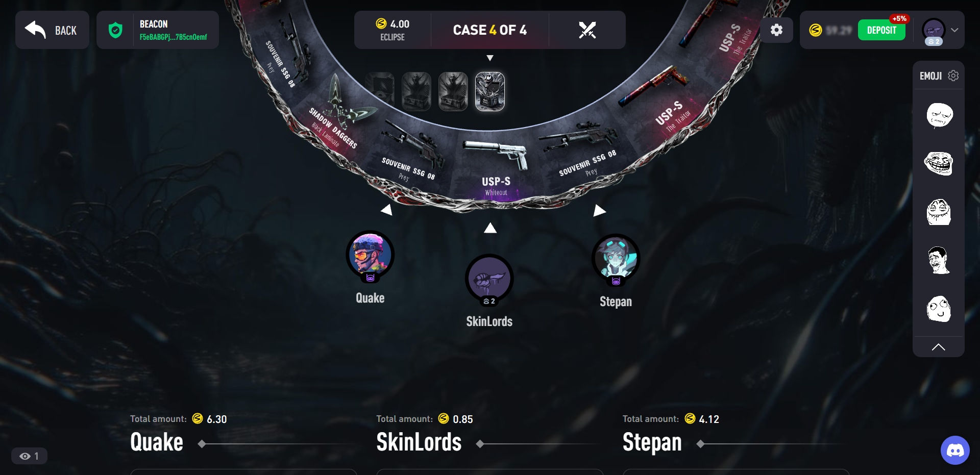 SKINFANS Case Opening Battles Game
