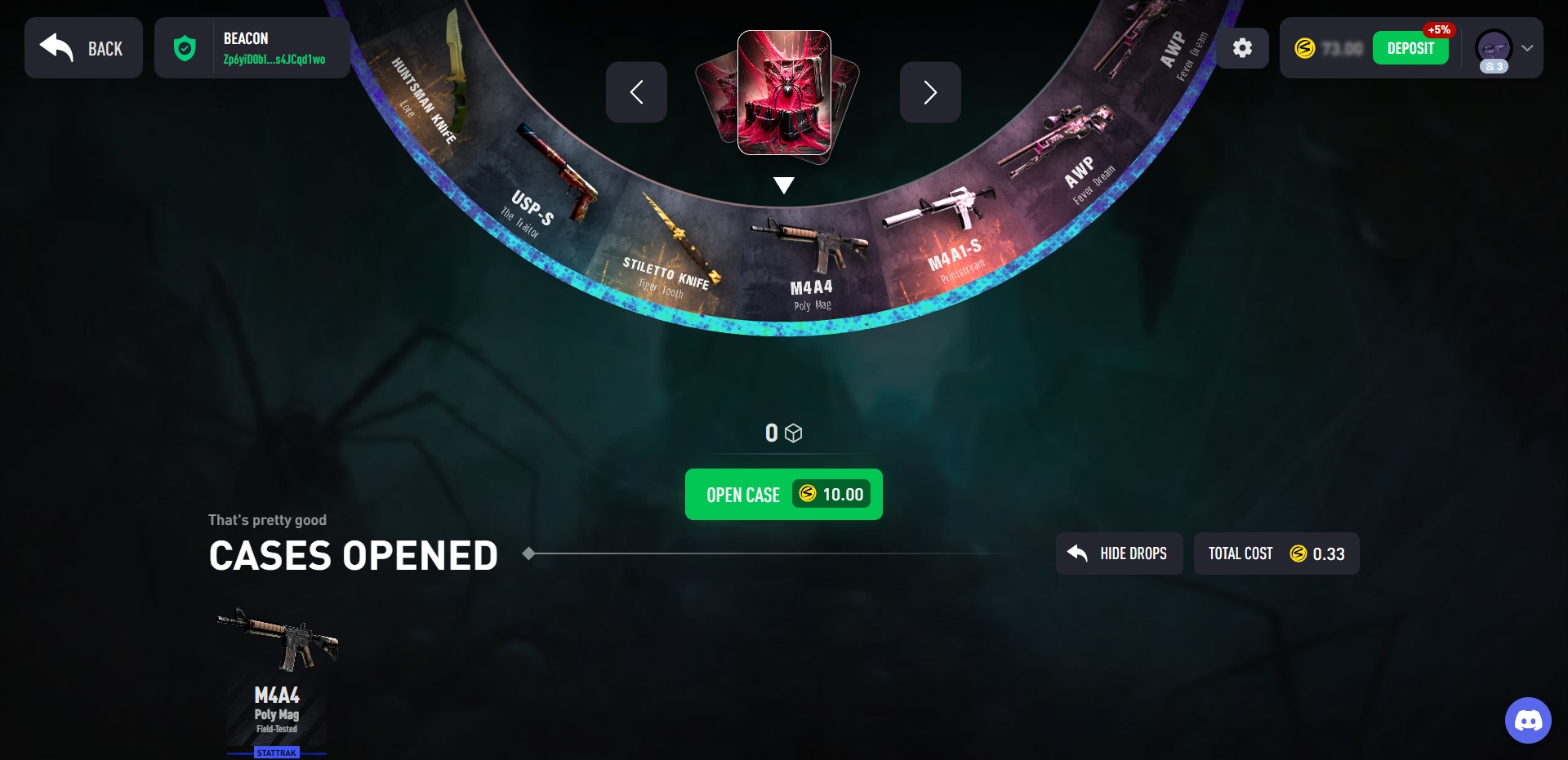 SKINFANS Crimson Web Case Opening