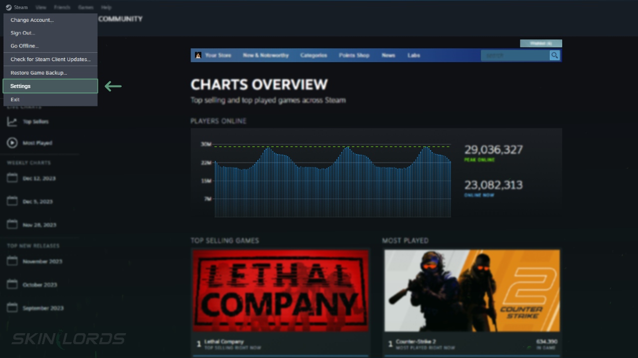 Steam Open Account Settings
