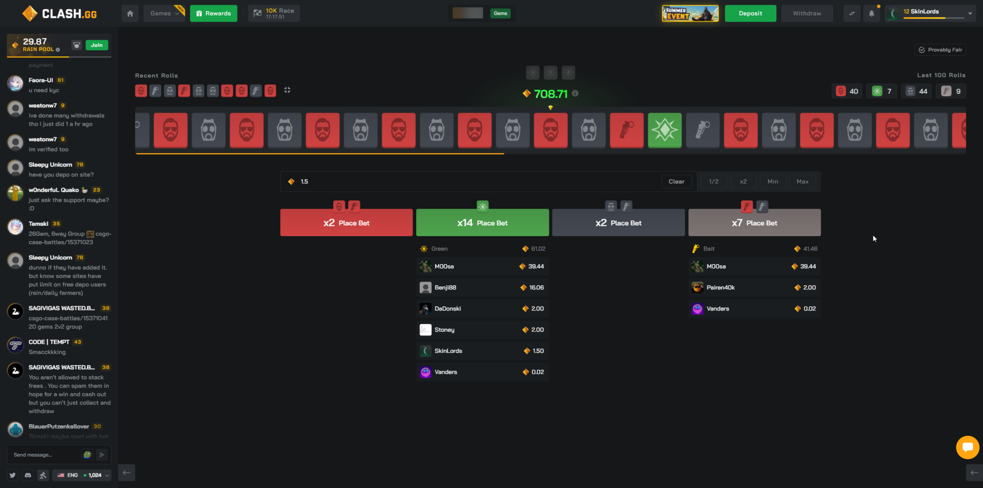 ClashGG's Roulette