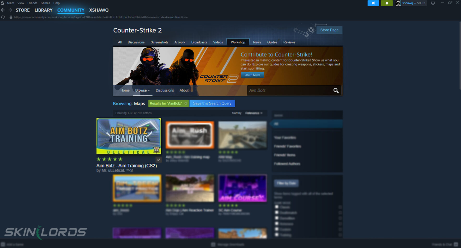 steam workshop menu