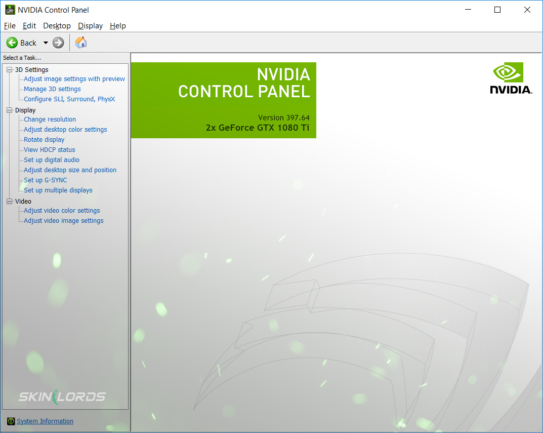 nvidia video settings