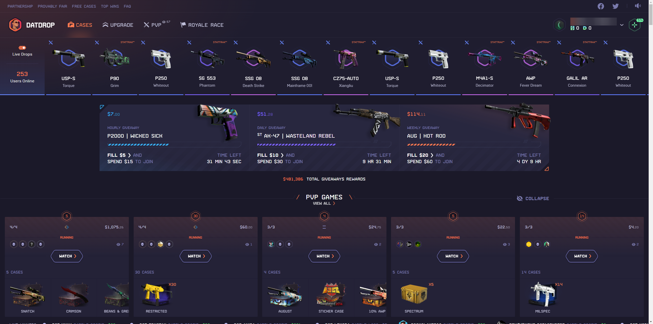 DatDrop Landing page