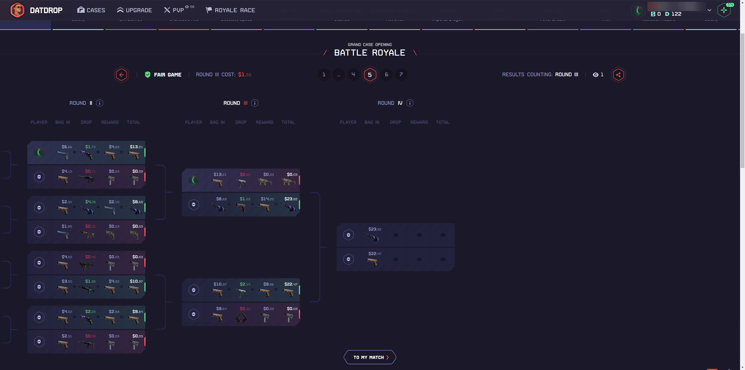 DatDrop Case Battles Battle Royale
