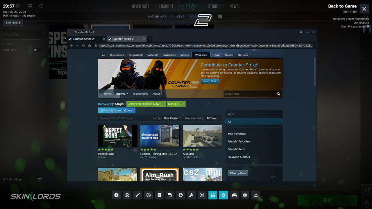 workshop map steam menu