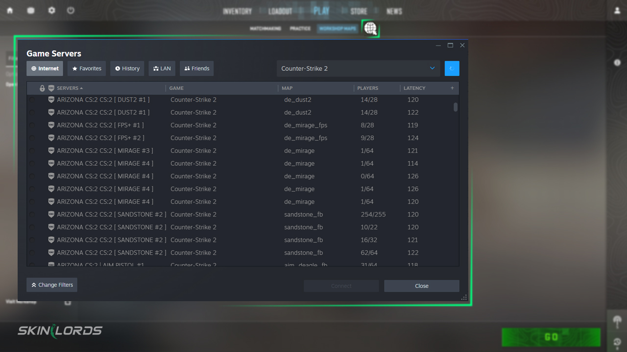 cs2 game server list