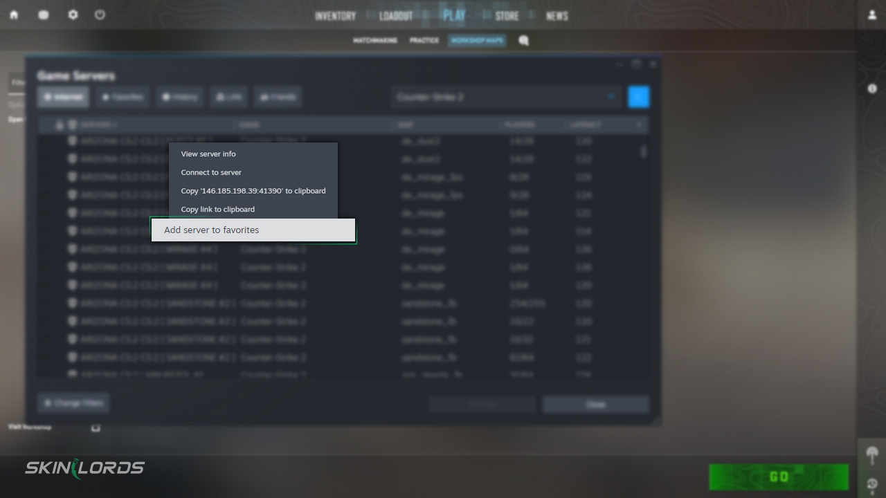 cs2 add favorite community servers
