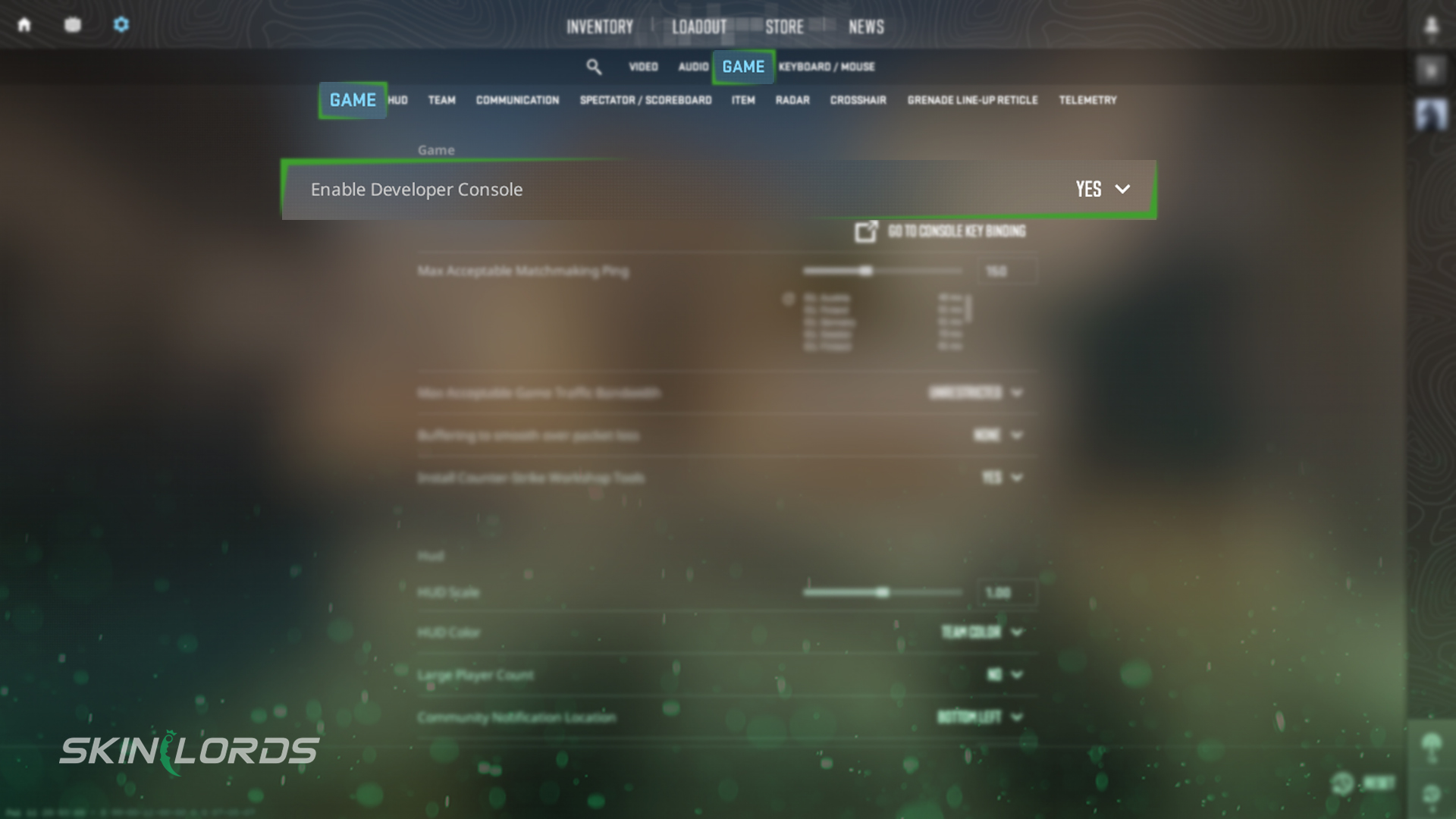 cs2 enable developer console setting