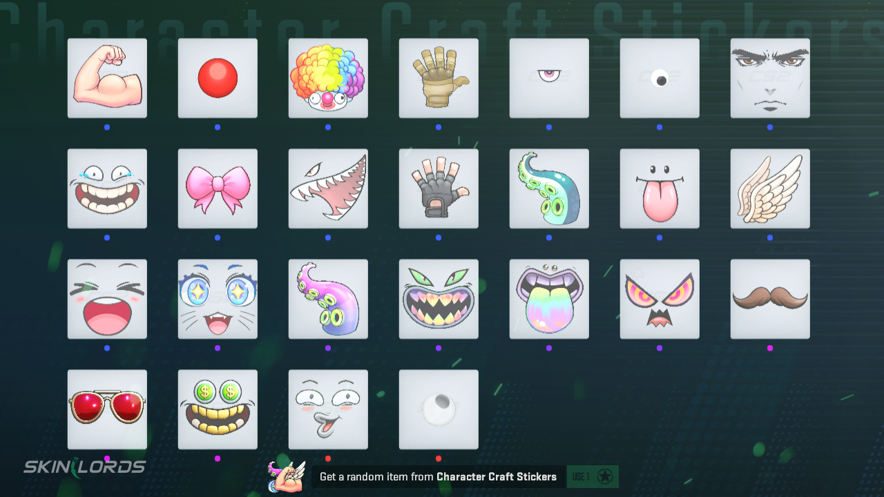 cs2 character craft stickers