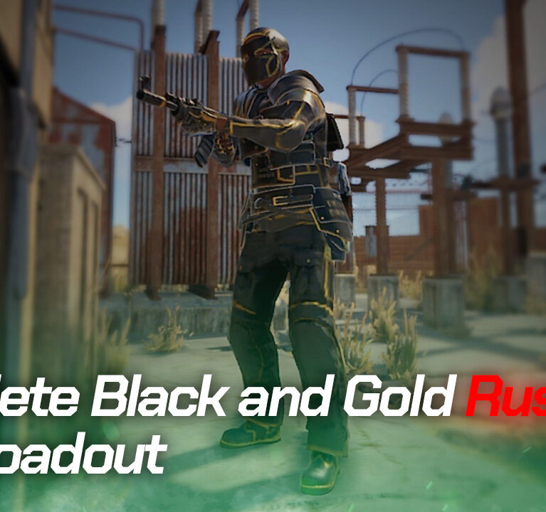 Complete Black and Gold Rust Skin Loadout