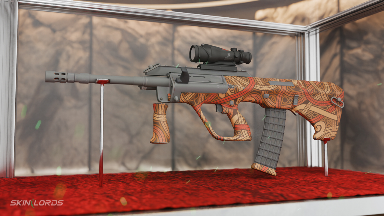 cs2 aug flame jörmungandr skin