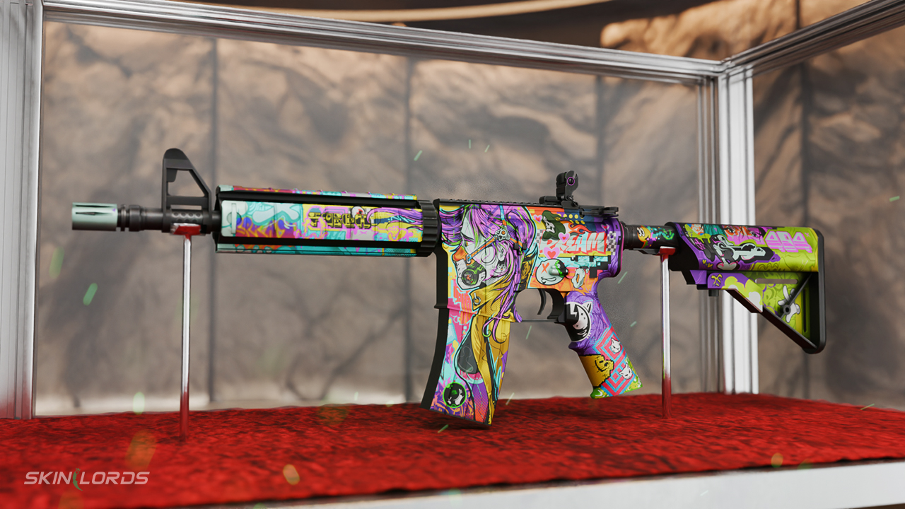 cs2 m4a4 in living color skin