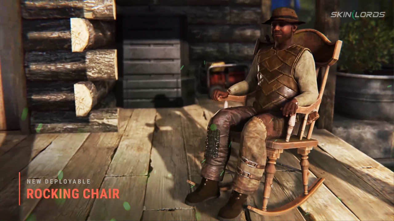rust rocking chair