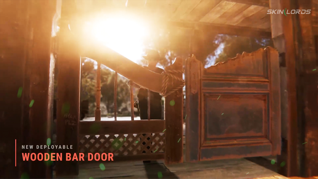 rust wooden bar door