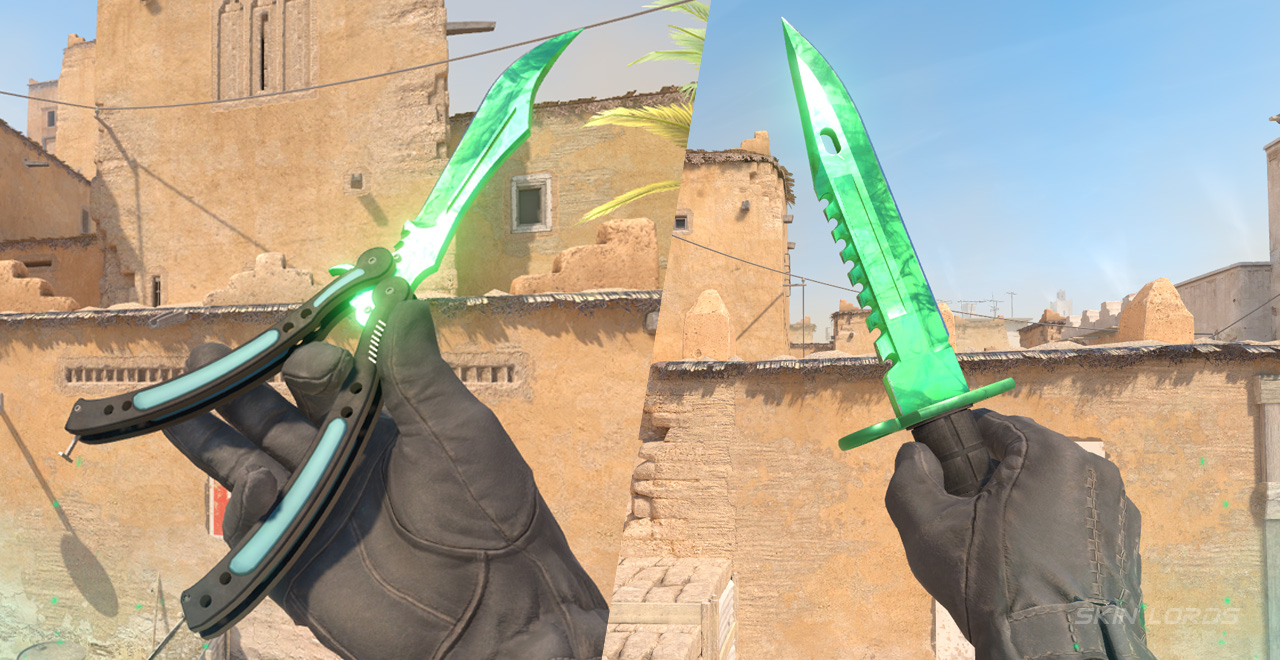 skygo m9 emerald and butterfly knife emerald