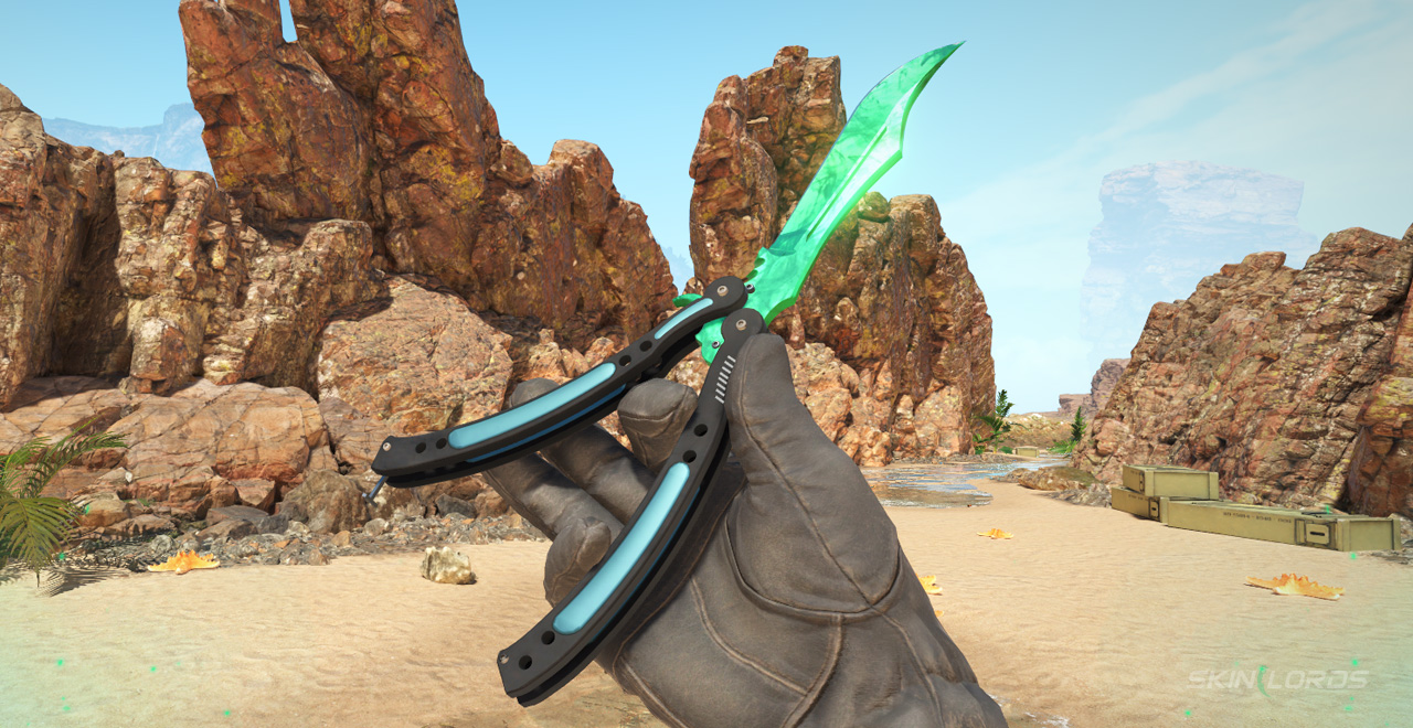 butterfly knife emerald from the most expensive cs2 inventory