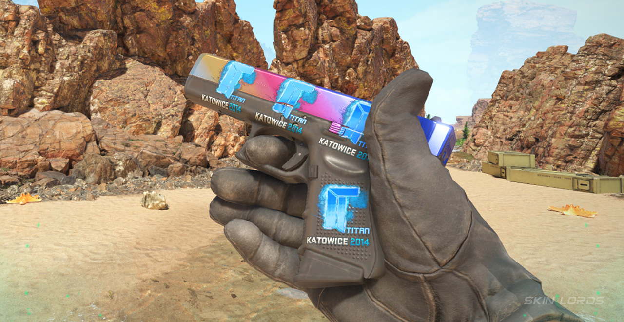 glock fade with titan holo stickers from the most expensive cs2 inventory