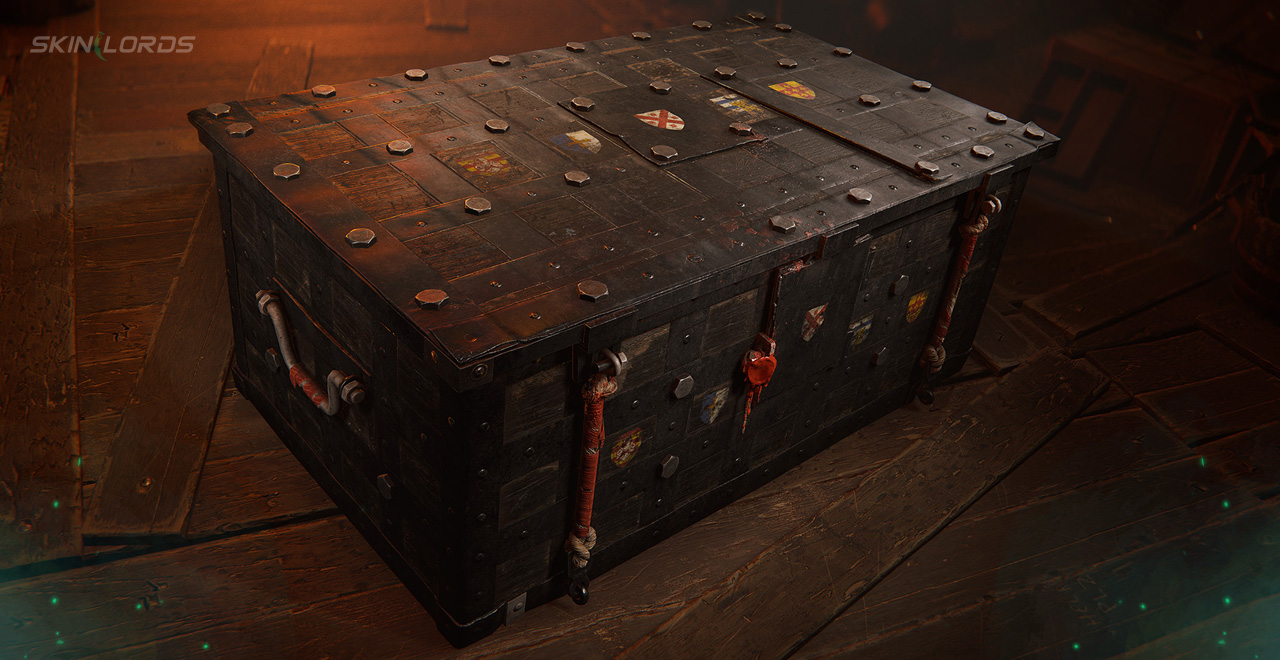Medieval Large Wood Box rust