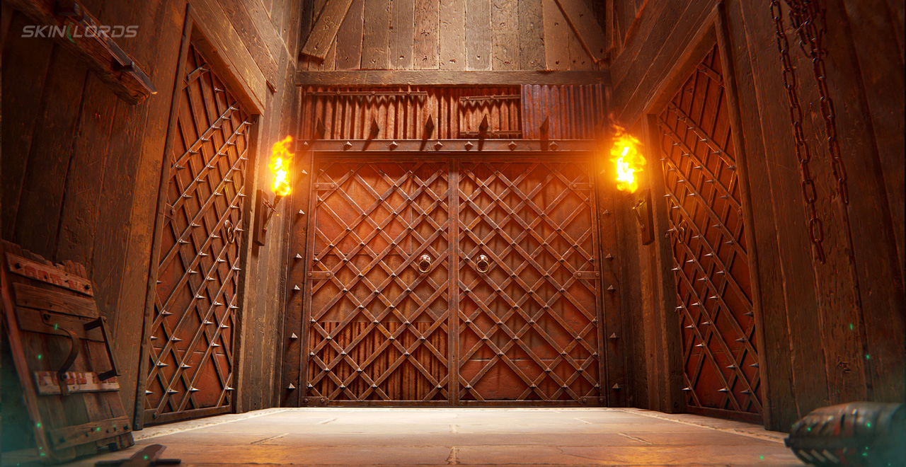Medieval Sheet Metal Doors rust