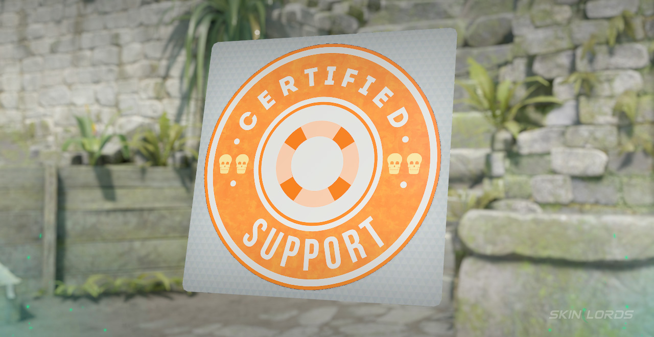 support orange cs2 stickers