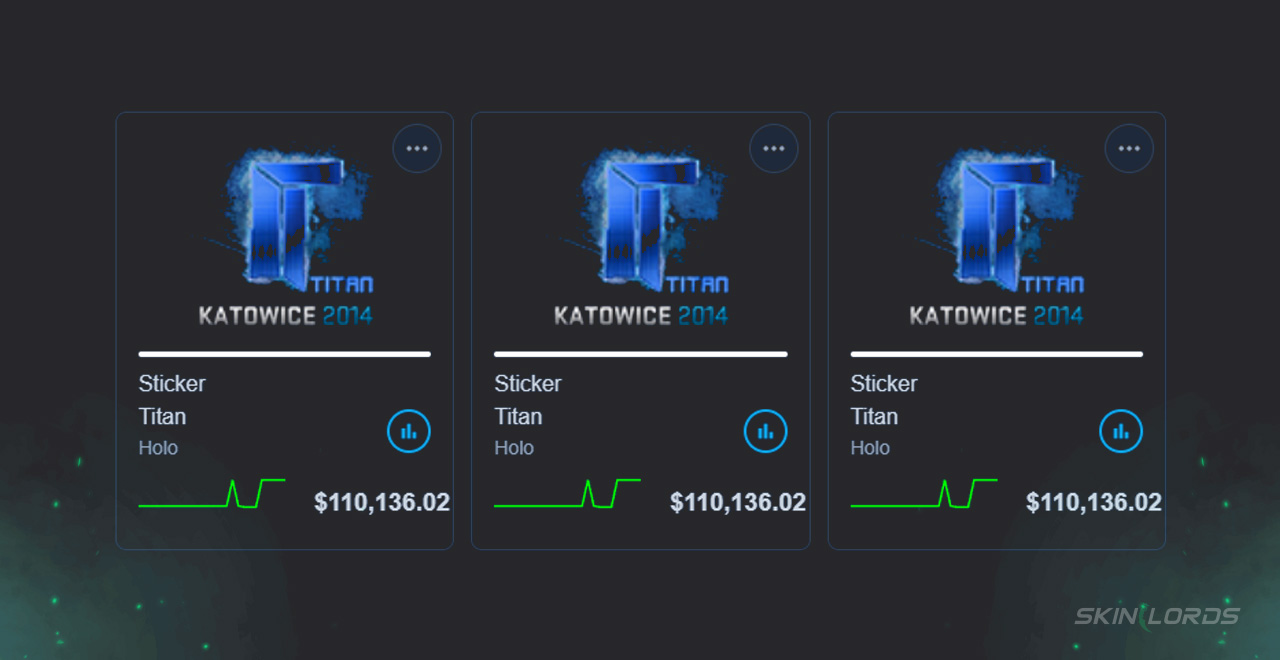 titan holo stickers from the most expensive cs2 inventory