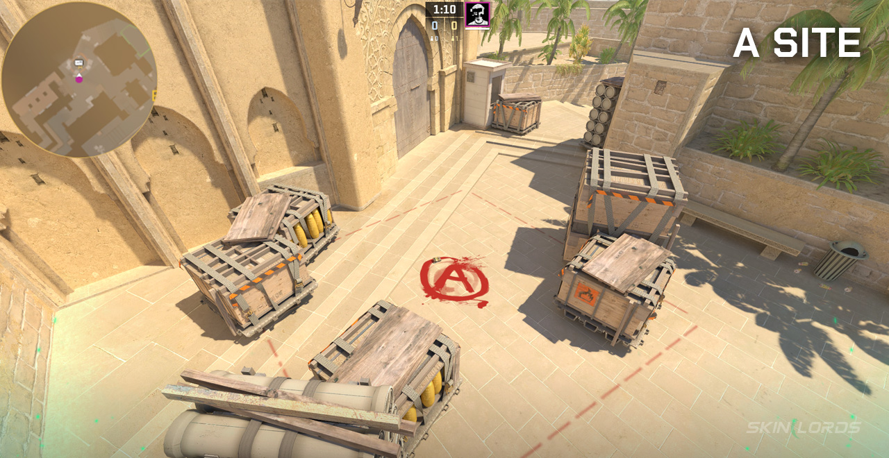 a site mirage cs2 callout