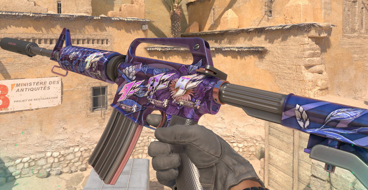 M4A1-S Black Lotus + 4x 9z Team (Holo) Antwerp 2022 Major Craft