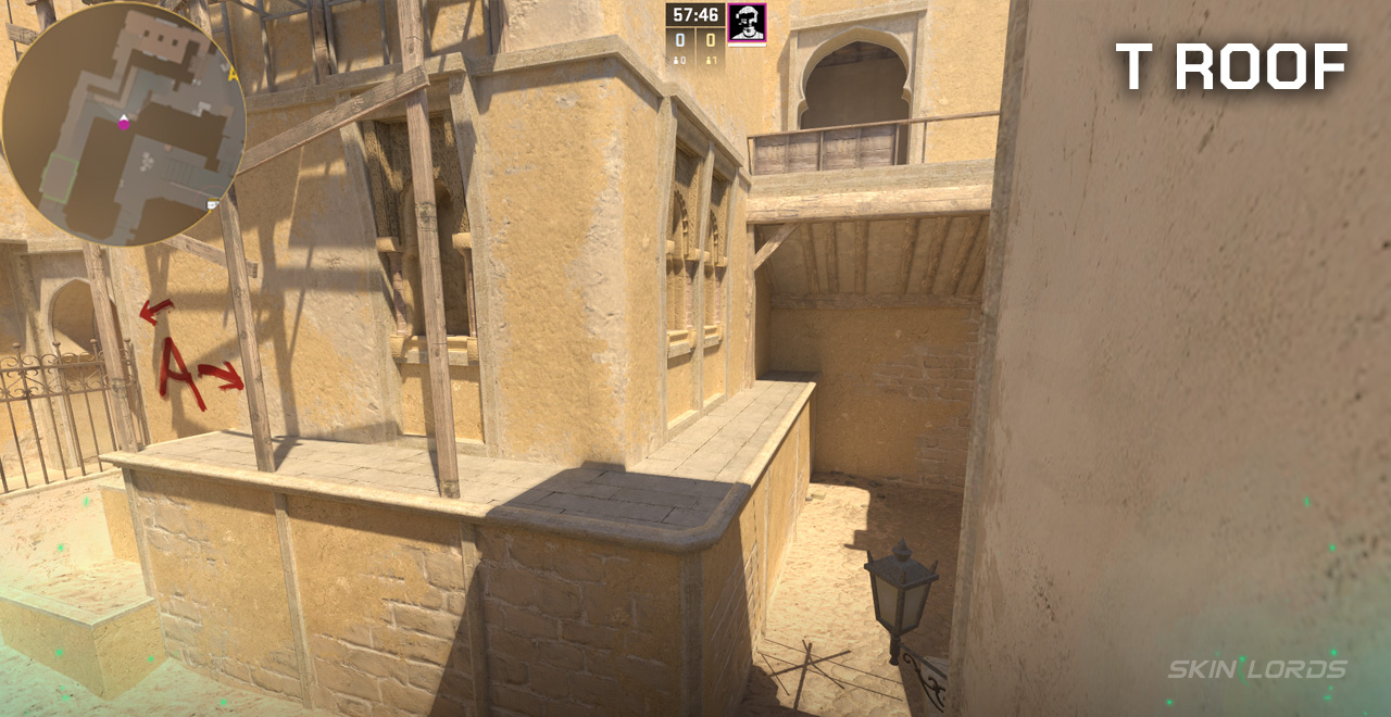 t roof mirage cs2 callout