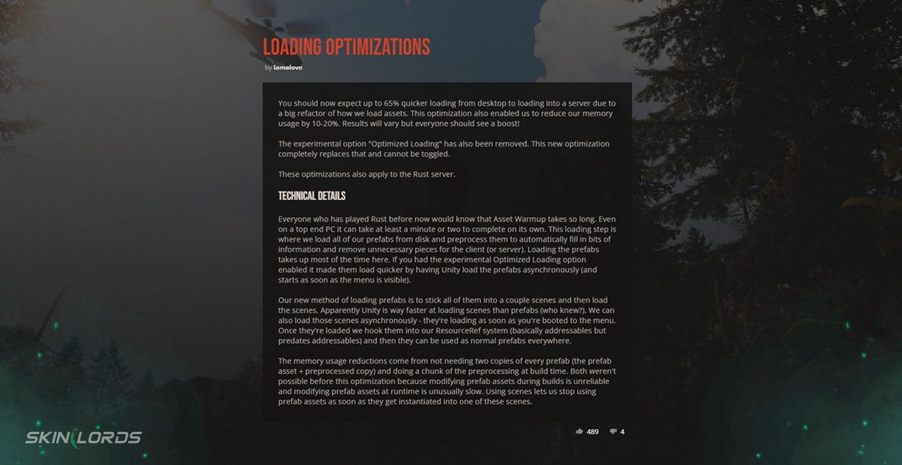 rust Loading Optimizations update