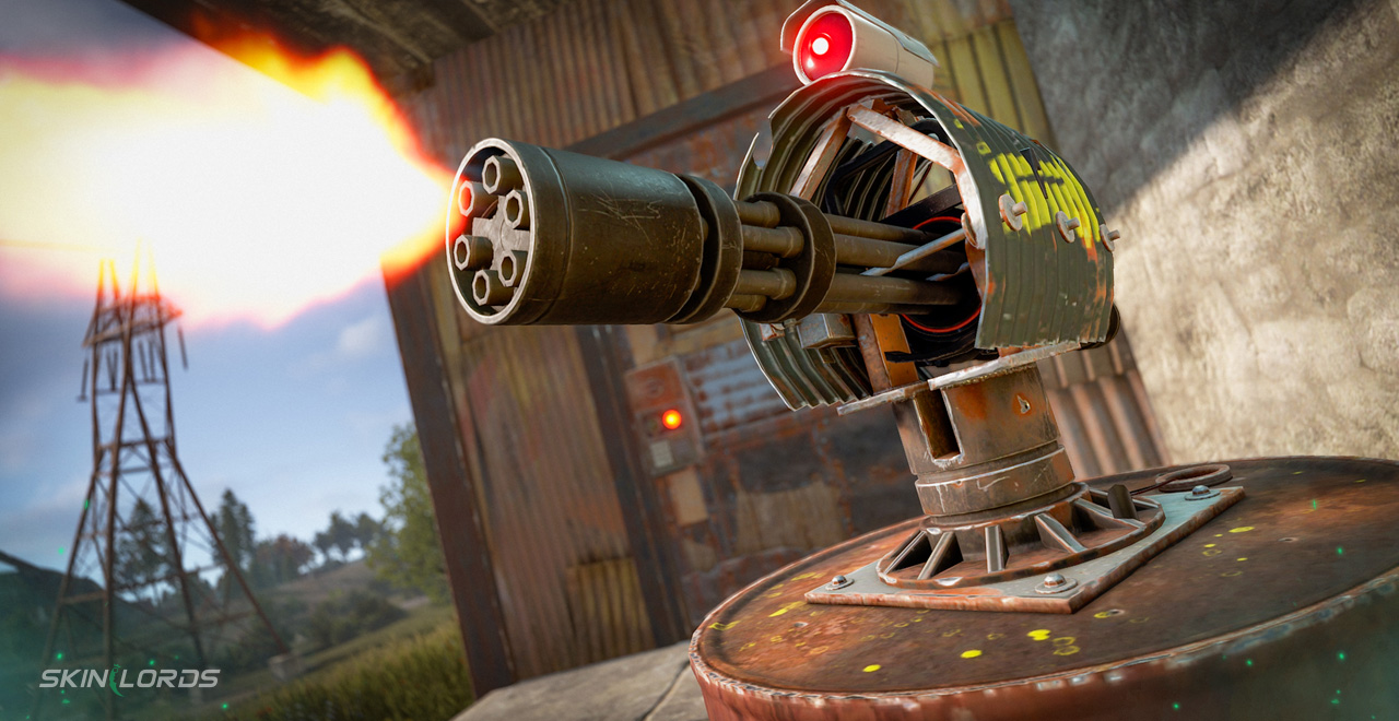 rust minigun turret update